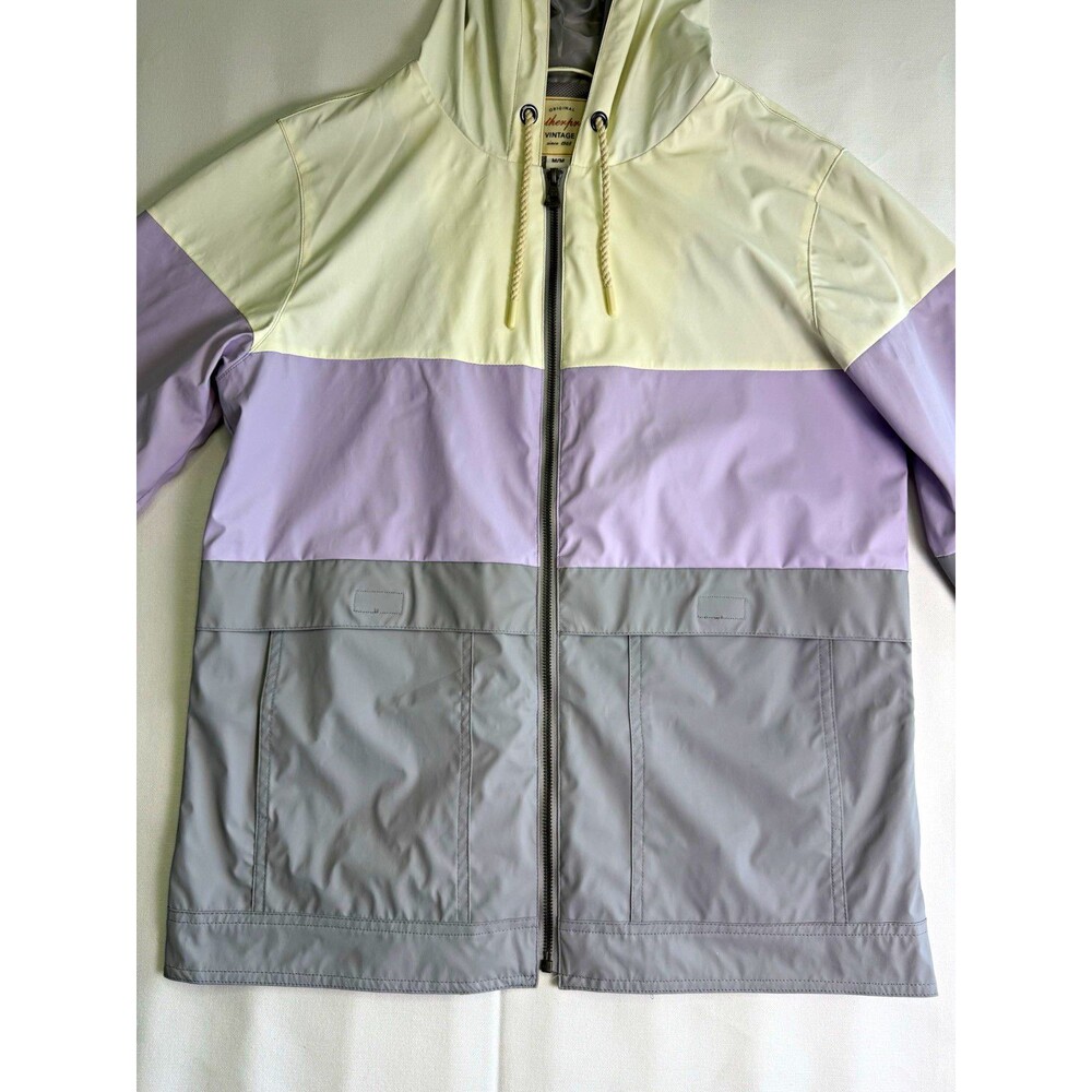 Weatherproof US Vintage Women’s M Colorblock Hooded Full Zip Rain Jacket